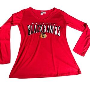 CONCEPTS SPORTS CHICAGO BLACKHAWKS NHL LONG SLEEVE TEE T SHIRT Women's Sz Large